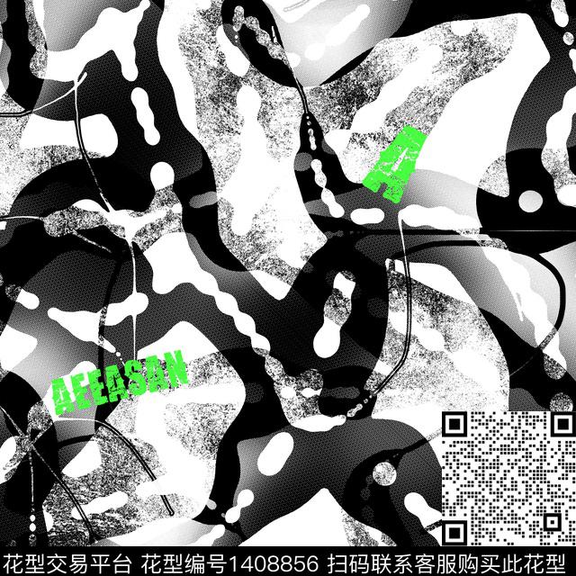 几何男装满版花大牌风传统印花华亿平台下载（图片编号: 1408856） - 瓦栏（Walan）