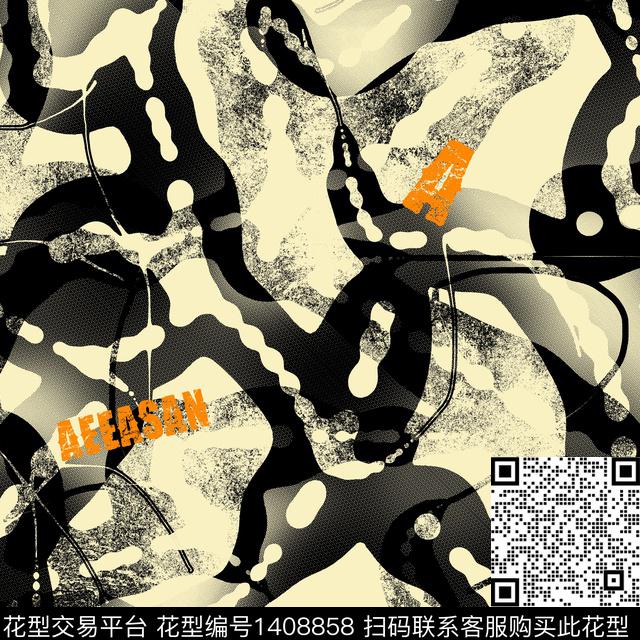 几何男装满版花大牌风传统印花华亿平台下载（图片编号: 1408858） - 瓦栏（Walan）