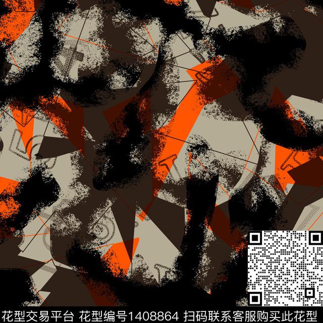 几何男装满版花大牌风传统印花华亿平台下载（图片编号: 1408864） - 瓦栏（Walan）