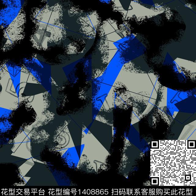 几何男装满版花大牌风传统印花华亿平台下载（图片编号: 1408865） - 瓦栏（Walan）