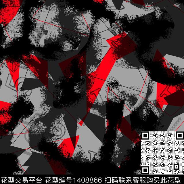 几何男装满版花大牌风传统印花华亿平台下载（图片编号: 1408866） - 瓦栏（Walan）