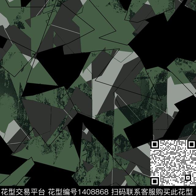 几何男装满版花大牌风传统印花华亿平台下载（图片编号: 1408868） - 瓦栏（Walan）