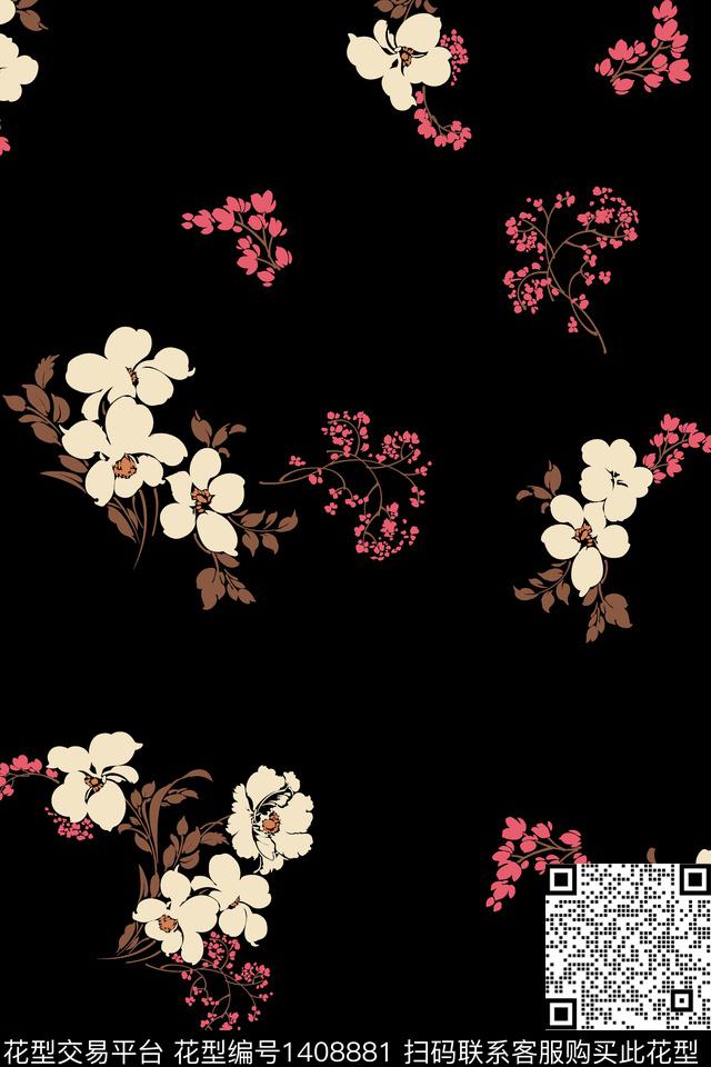 绿植树叶大牌风小清新传统印花华亿平台下载（图片编号: 1408881） - 瓦栏（Walan）