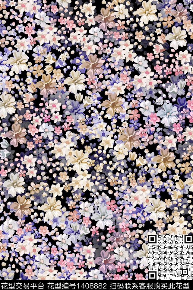 绿植树叶大牌风小清新数码印花华亿平台下载（图片编号: 1408882） - 瓦栏（Walan）