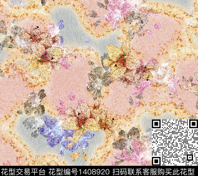 几何数码华亿平台花卉数码印花华亿平台下载（图片编号: 1408920） - 瓦栏（Walan）