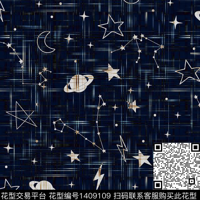 宇宙线条画男装数码印花华亿平台下载（图片编号: 1409109） - 瓦栏（Walan）