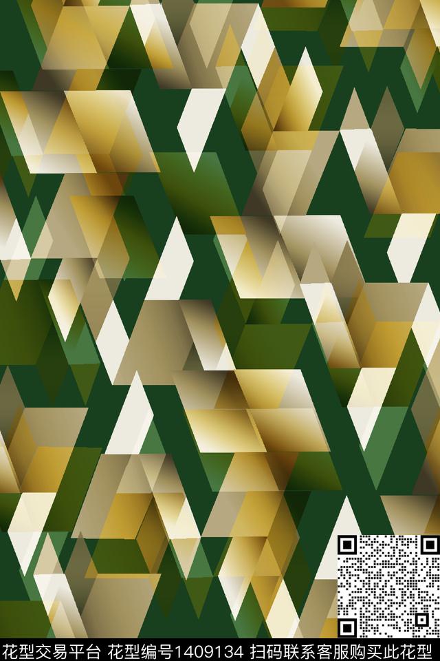 几何复古大牌风传统印花华亿平台下载（图片编号: 1409134） - 瓦栏（Walan）