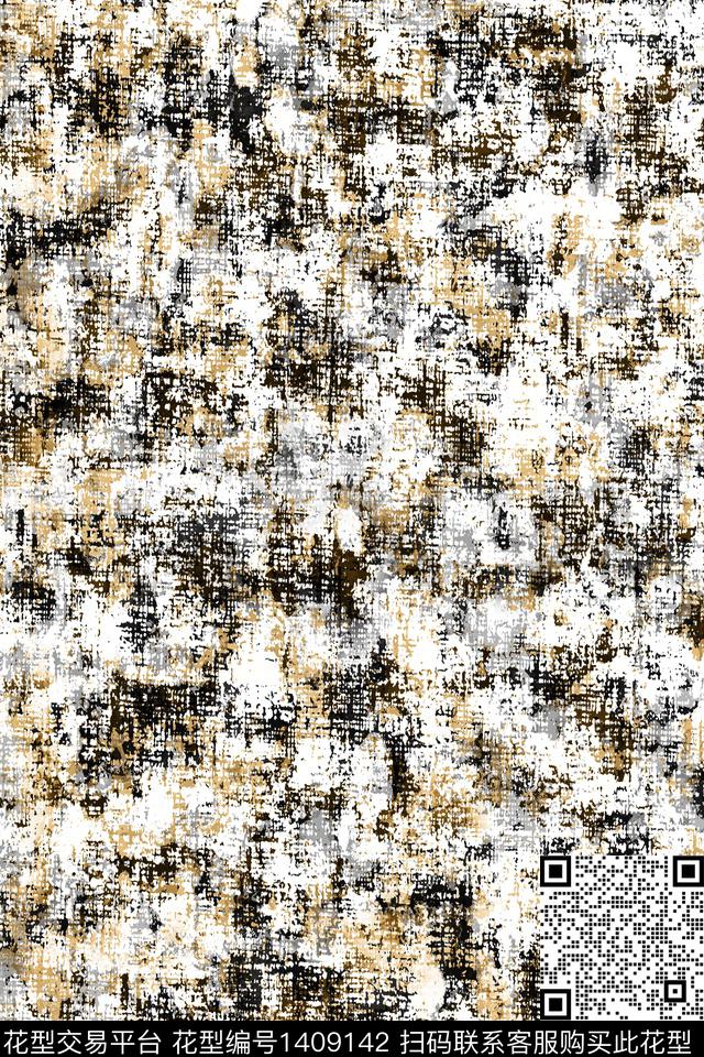肌理抽象花卉迷彩数码印花华亿平台下载（图片编号: 1409142） - 瓦栏（Walan）