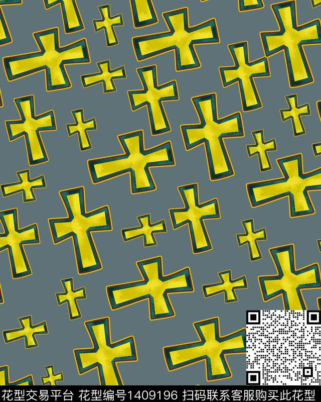 几何大牌风满版散花数码印花华亿平台下载（图片编号: 1409196） - 瓦栏（Walan）