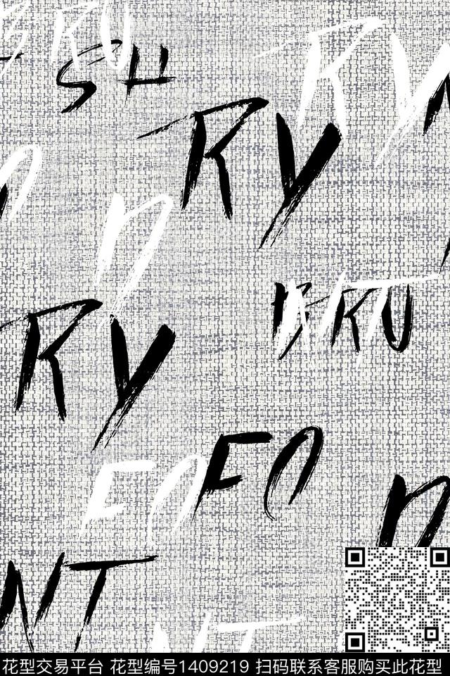 男装满版花字母抽象男装数码印花华亿平台下载（图片编号: 1409219） - 瓦栏（Walan）