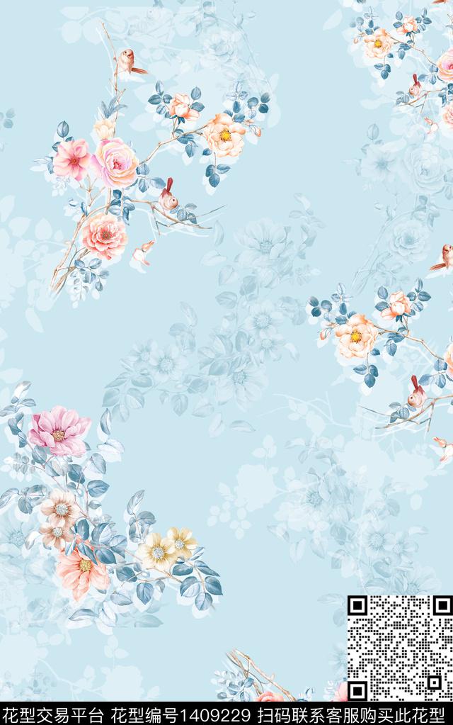 奢华几何渐变数码印花华亿平台下载（图片编号: 1409229） - 瓦栏（Walan）