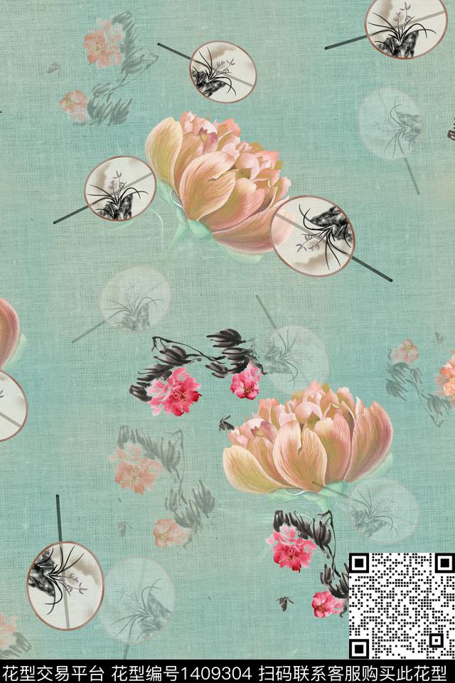 女装棉麻中国风传统印花华亿平台下载（图片编号: 1409304） - 瓦栏（Walan）