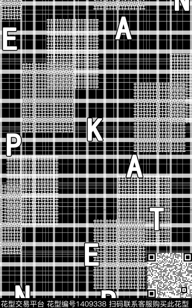 几何字母数码华亿平台数码印花华亿平台下载（图片编号: 1409338） - 瓦栏（Walan）