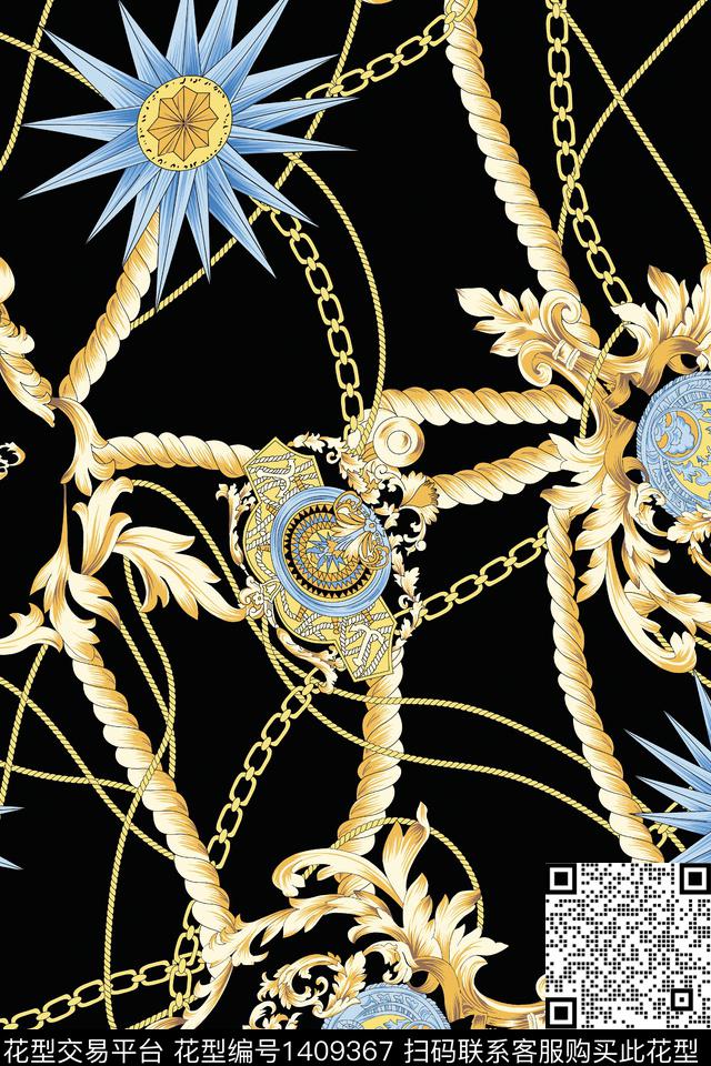 马车徽章复古风数码印花华亿平台下载（图片编号: 1409367） - 瓦栏（Walan）