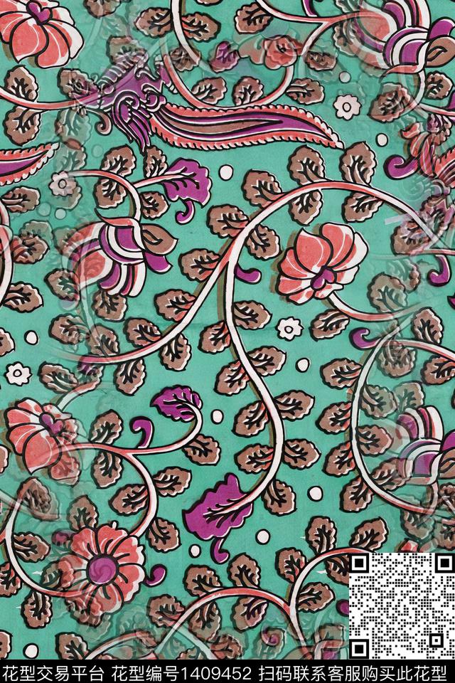 女装棉麻中国风传统印花华亿平台下载（图片编号: 1409452） - 瓦栏（Walan）