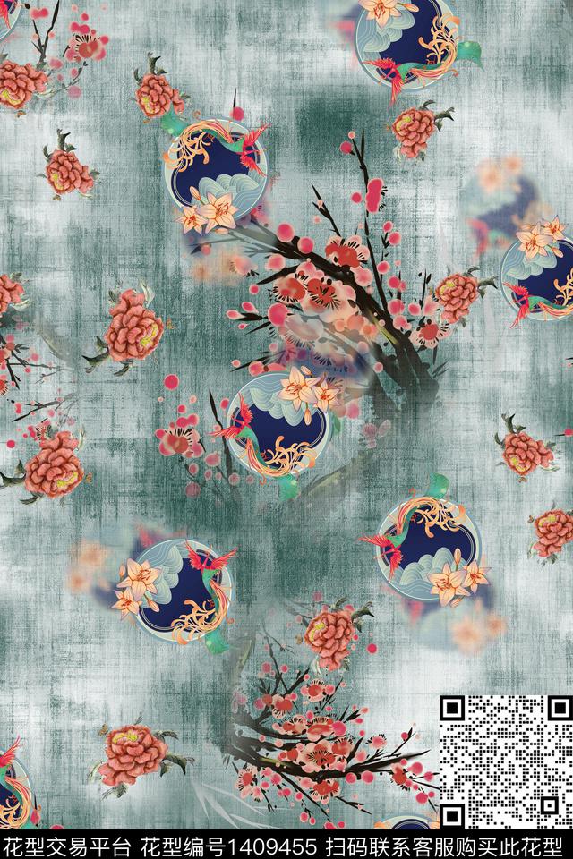 女装棉麻中国风传统印花华亿平台下载（图片编号: 1409455） - 瓦栏（Walan）