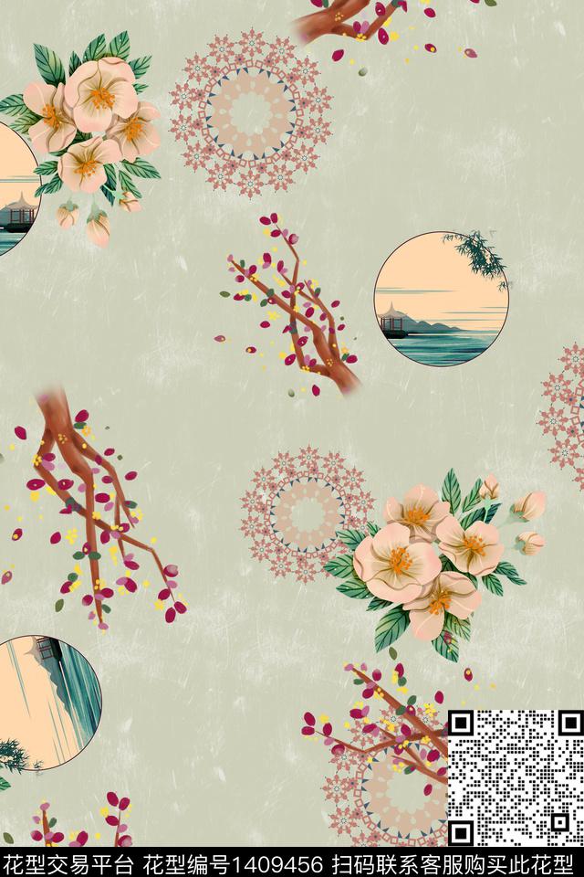 女装棉麻中国风传统印花华亿平台下载（图片编号: 1409456） - 瓦栏（Walan）