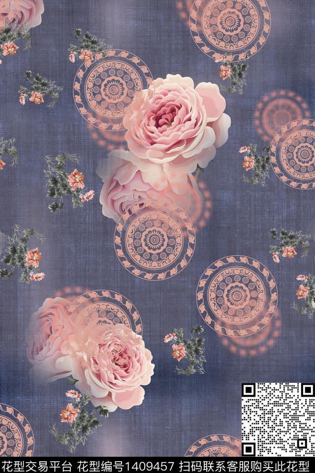 女装棉麻中国风传统印花华亿平台下载（图片编号: 1409457） - 瓦栏（Walan）