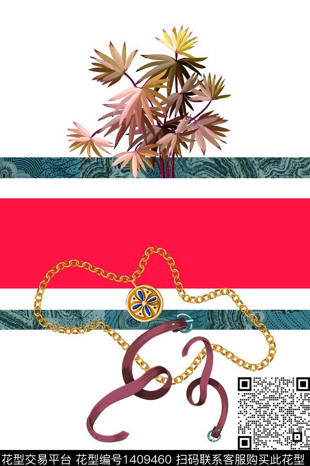 几何女装大牌风数码印花华亿平台下载（图片编号: 1409460） - 瓦栏（Walan）