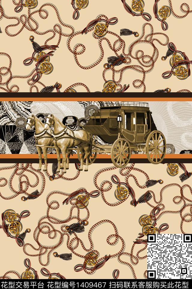 几何女装大牌风数码印花华亿平台下载（图片编号: 1409467） - 瓦栏（Walan）