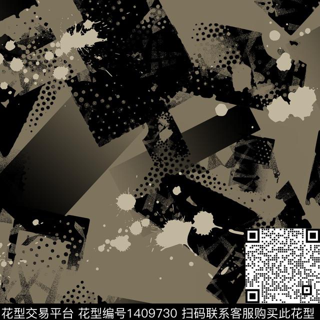 几何男装满版花大牌风传统印花华亿平台下载（图片编号: 1409730） - 瓦栏（Walan）