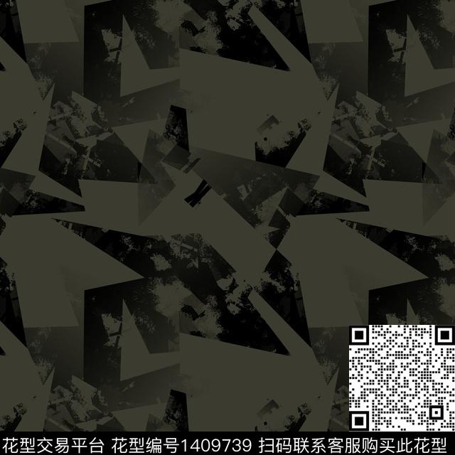 几何男装满版花大牌风传统印花华亿平台下载（图片编号: 1409739） - 瓦栏（Walan）