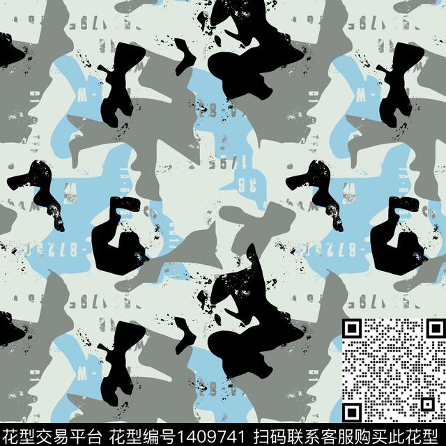 几何男装满版花大牌风传统印花华亿平台下载（图片编号: 1409741） - 瓦栏（Walan）