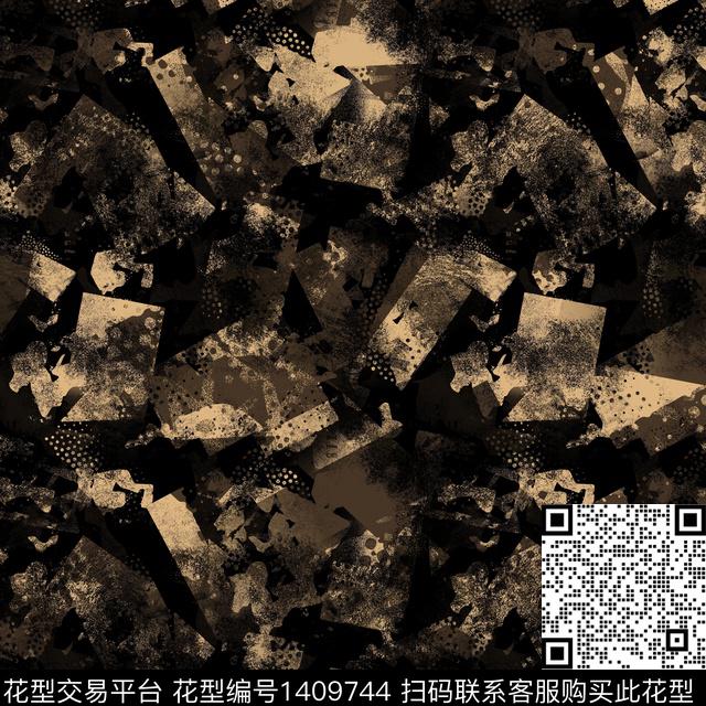 几何男装满版花大牌风传统印花华亿平台下载（图片编号: 1409744） - 瓦栏（Walan）