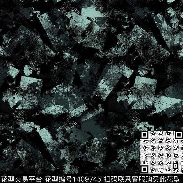 几何男装满版花大牌风传统印花华亿平台下载（图片编号: 1409745） - 瓦栏（Walan）