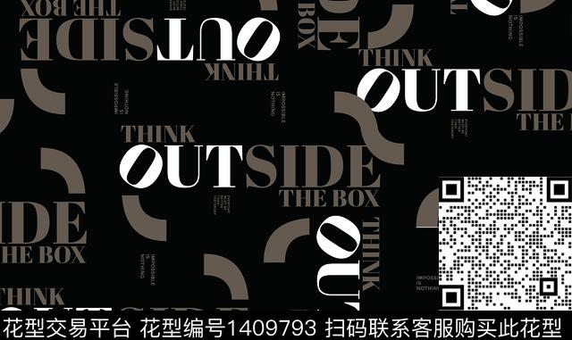 几何字母迷彩数码印花华亿平台下载（图片编号: 1409793） - 瓦栏（Walan）