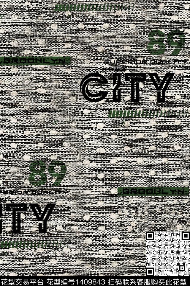 男装满版花字母肌理数码印花华亿平台下载（图片编号: 1409843） - 瓦栏（Walan）