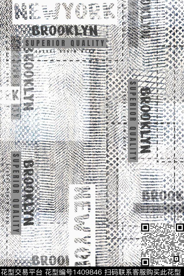 男装满版花字母抽象男装数码印花华亿平台下载（图片编号: 1409846） - 瓦栏（Walan）