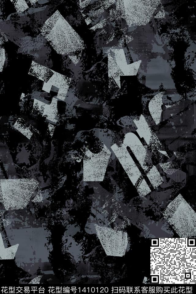 几何男装满版花字母传统印花华亿平台下载（图片编号: 1410120） - 瓦栏（Walan）