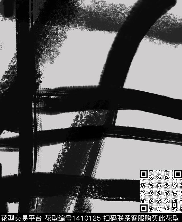 涂鸦简约水彩数码印花华亿平台下载（图片编号: 1410125） - 瓦栏（Walan）