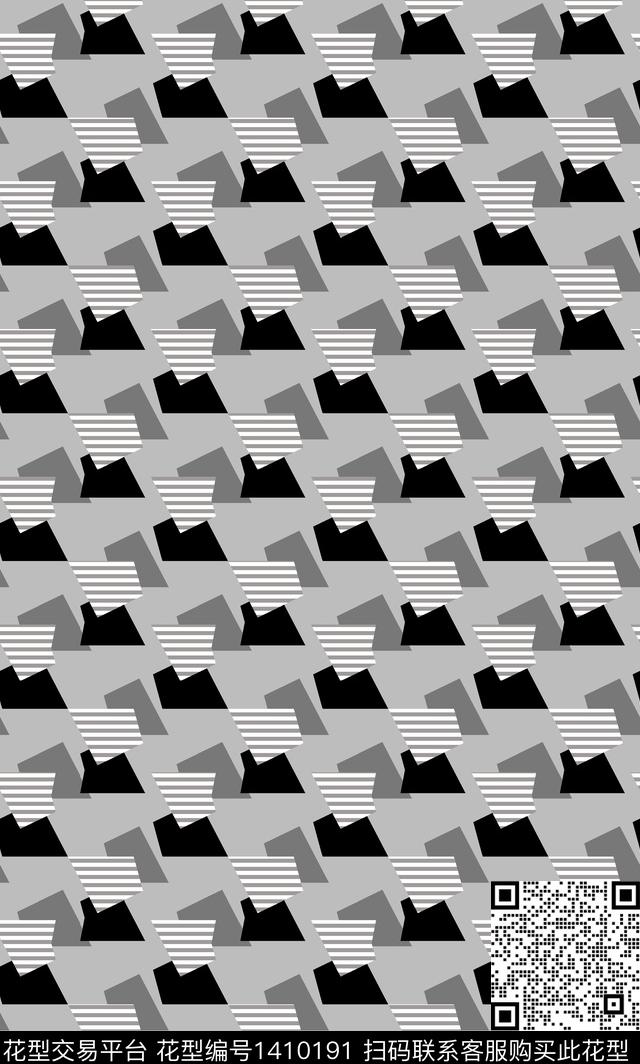 几何满版散花抽象传统印花华亿平台下载（图片编号: 1410191） - 瓦栏（Walan）