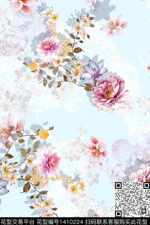 线条奢华渐变数码印花华亿平台下载（图片编号: 1410224） - 瓦栏（Walan）