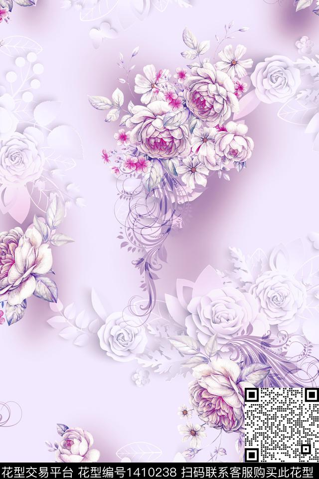 线条奢华渐变数码印花华亿平台下载（图片编号: 1410238） - 瓦栏（Walan）