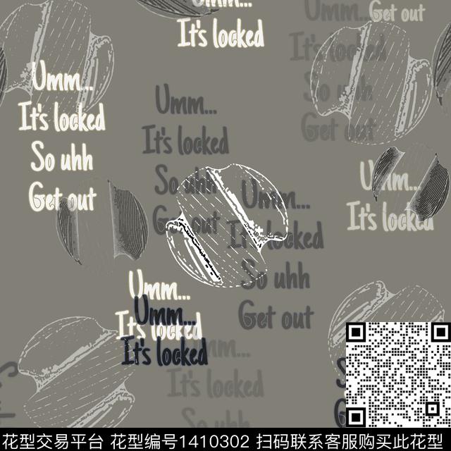 几何字母大牌风传统印花华亿平台下载（图片编号: 1410302） - 瓦栏（Walan）