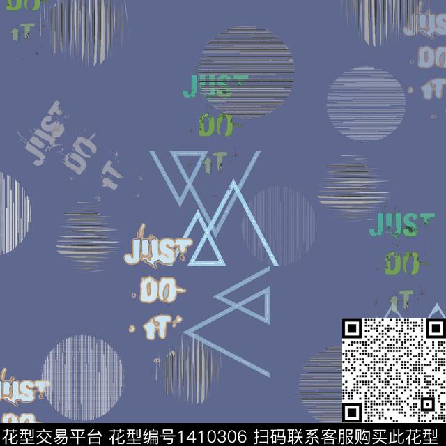 几何字母大牌风传统印花华亿平台下载（图片编号: 1410306） - 瓦栏（Walan）