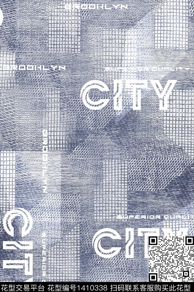 男装满版花字母肌理数码印花华亿平台下载（图片编号: 1410338） - 瓦栏（Walan）