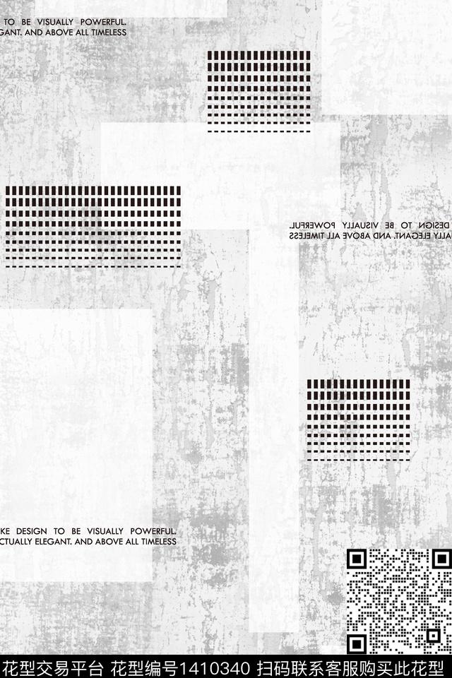男装满版花字母肌理数码印花华亿平台下载（图片编号: 1410340） - 瓦栏（Walan）