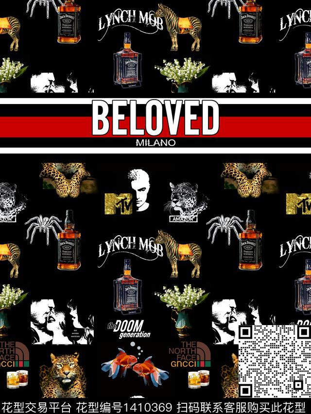 花卉鱼数码印花华亿平台下载（图片编号: 1410369） - 瓦栏（Walan）