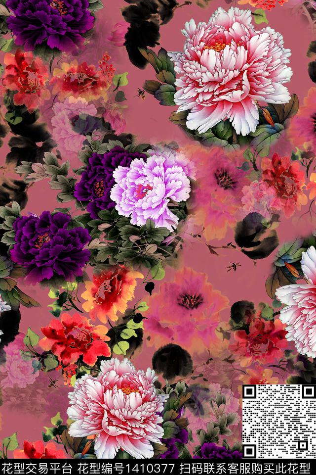 连衣裙女装香云纱传统印花华亿平台下载（图片编号: 1410377） - 瓦栏（Walan）