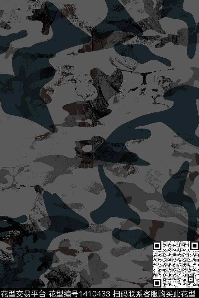 几何男装满版花迷彩传统印花华亿平台下载（图片编号: 1410433） - 瓦栏（Walan）