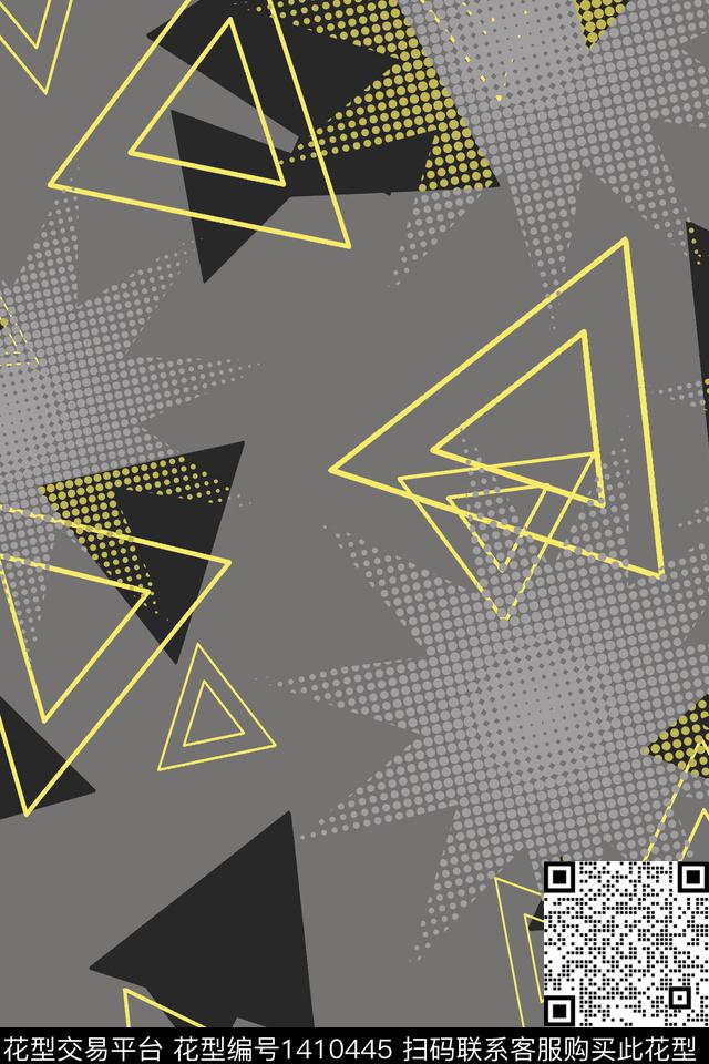 几何男装满版花大牌风传统印花华亿平台下载（图片编号: 1410445） - 瓦栏（Walan）