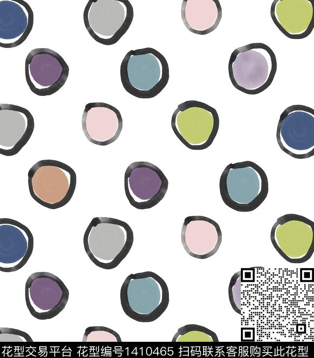 笔触扎染华亿平台大牌风数码印花华亿平台下载（图片编号: 1410465） - 瓦栏（Walan）