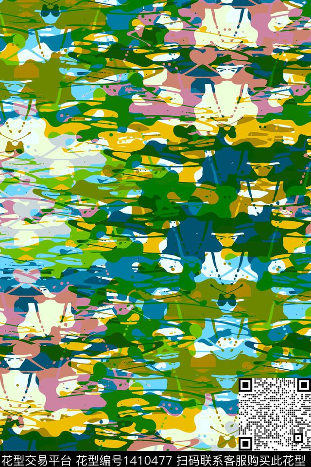 抽象男装家居服户外传统印花华亿平台下载（图片编号: 1410477） - 瓦栏（Walan）