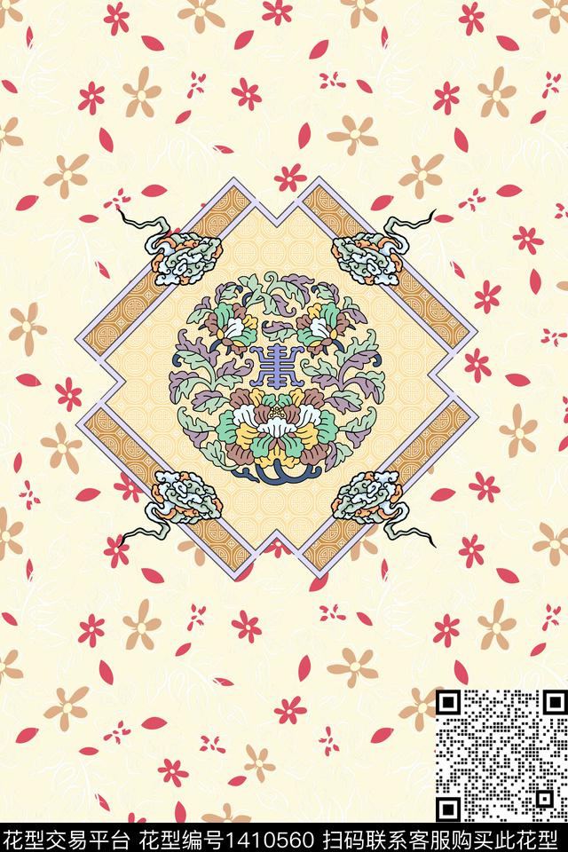 几何大牌风数码印花华亿平台下载（图片编号: 1410560） - 瓦栏（Walan）