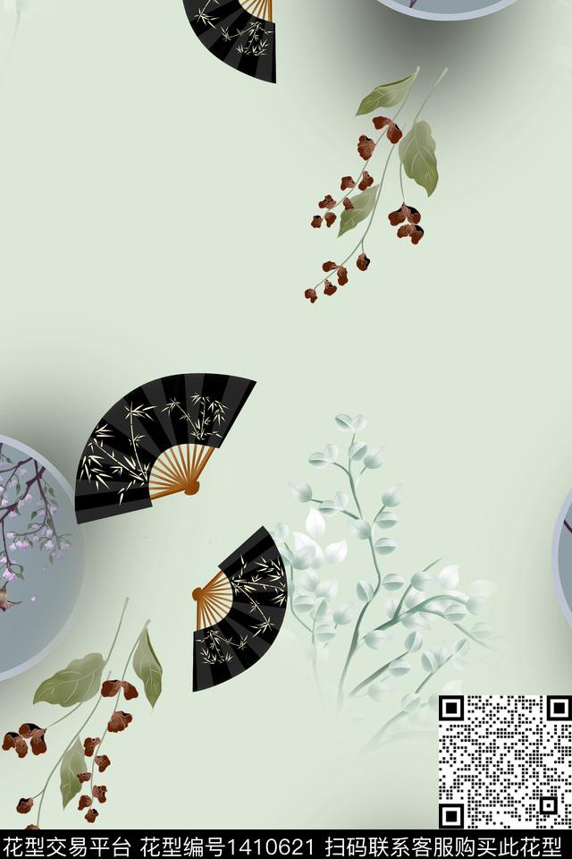 女装花卉旗袍传统印花华亿平台下载（图片编号: 1410621） - 瓦栏（Walan）