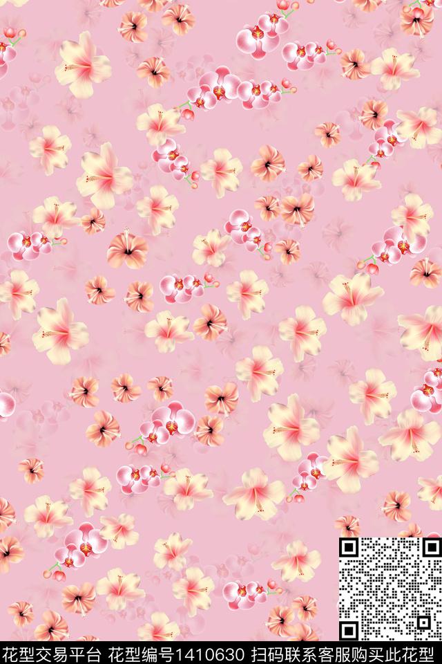 连衣裙花卉小碎花传统印花华亿平台下载（图片编号: 1410630） - 瓦栏（Walan）